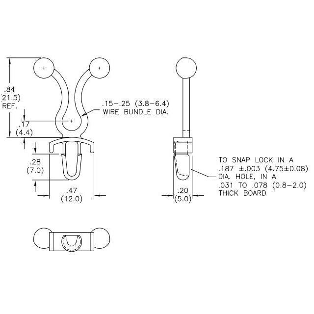 SP-TVISTLAAS-TLJ200   Tvistl&#229;s / kabelholder, 500-pack for montering av fiber i paneler